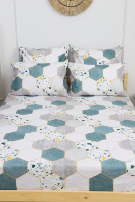 Простыня поплин Соты белый